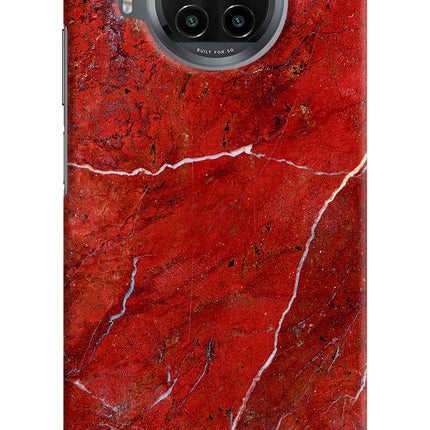 Red Marble Design Mi 10i Hard Case Back Cover by Casekaro