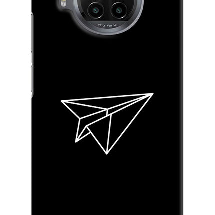Paper Plane White Mi 10i Hard Case Back Cover by Casekaro