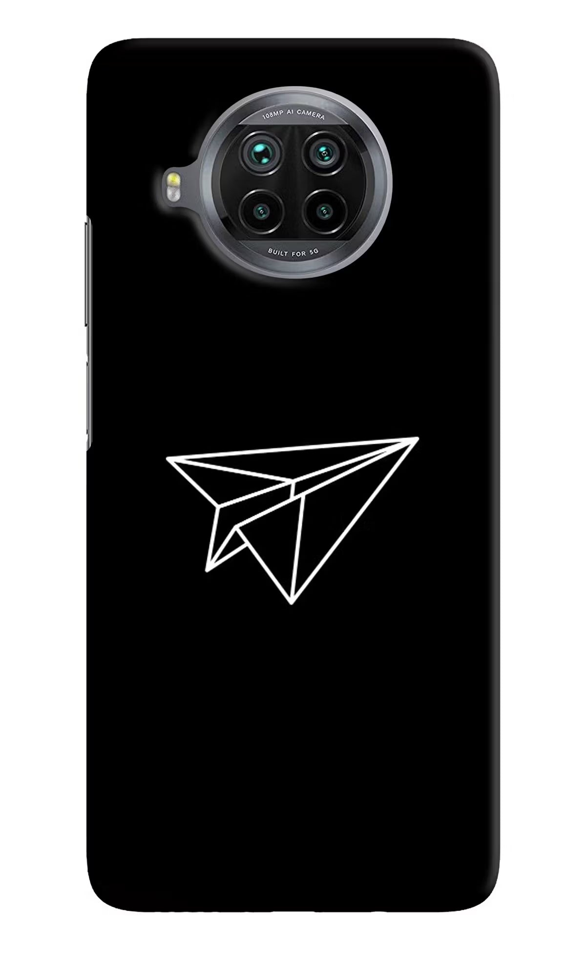 Paper Plane White Mi 10i Hard Case Back Cover by Casekaro