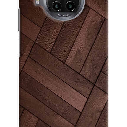 Wooden Texture Design Mi 10i Hard Case Back Cover by Casekaro
