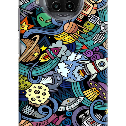 Space Abstract Mi 10i Hard Case Back Cover by Casekaro