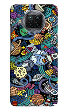 Space Abstract Mi 10i Hard Case Back Cover by Casekaro