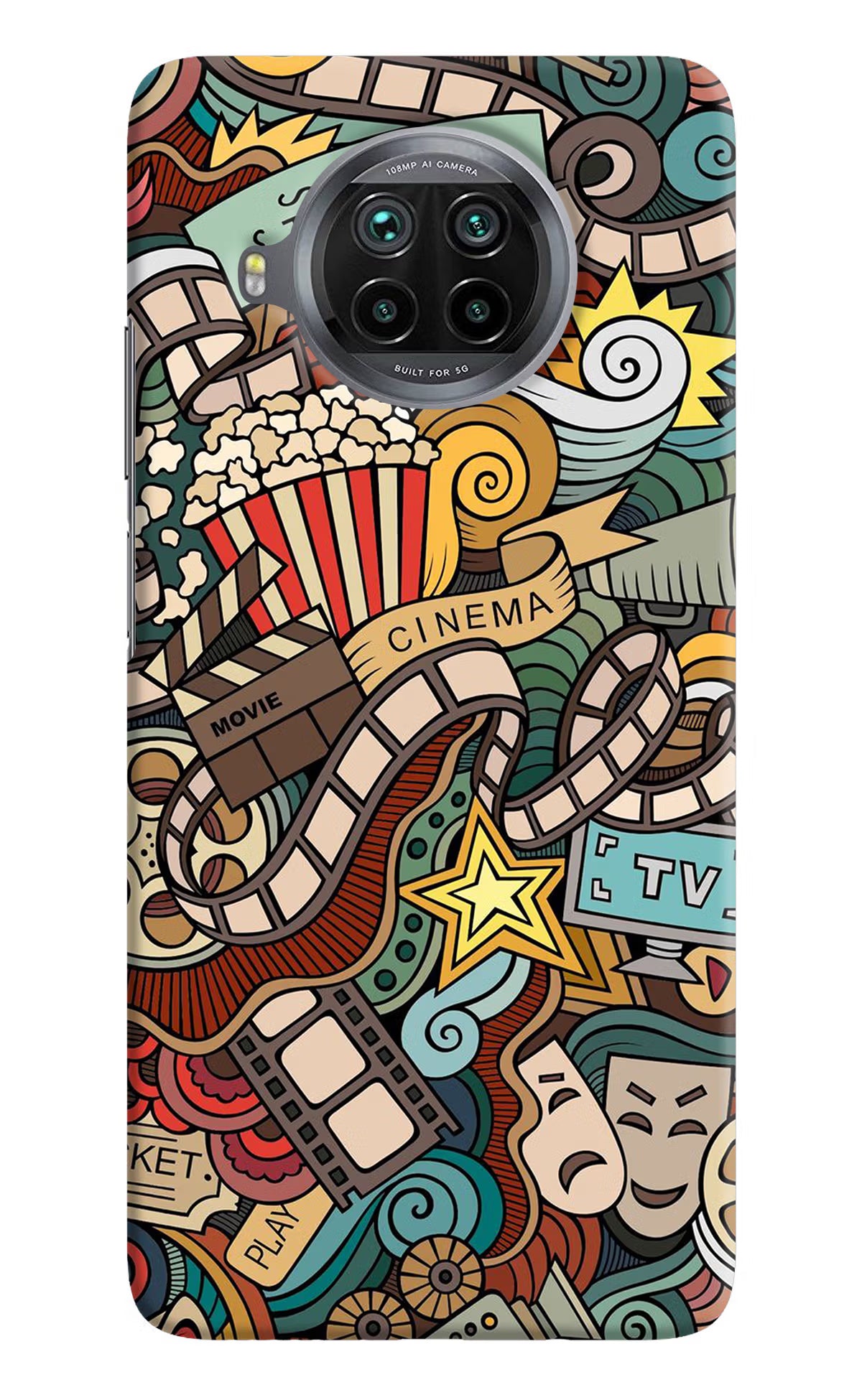 Cinema Abstract Mi 10i Hard Case Back Cover by Casekaro