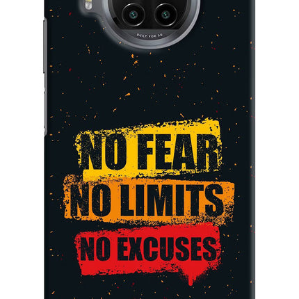 No Fear No Limits No Excuse Mi 10i Hard Case Back Cover by Casekaro