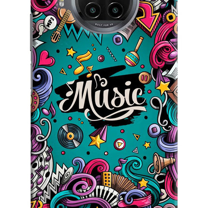 Music Graffiti Mi 10i Hard Case Back Cover by Casekaro