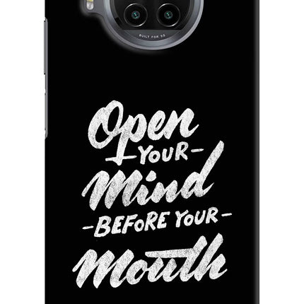 Open Your Mind Before Your Mouth Mi 10i Hard Case Back Cover by Casekaro