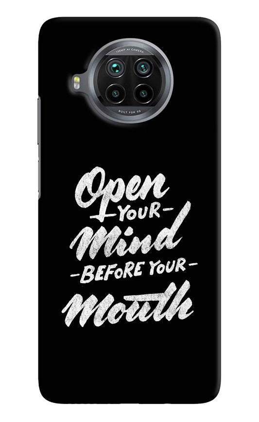 Open Your Mind Before Your Mouth Mi 10i Hard Case Back Cover by Casekaro