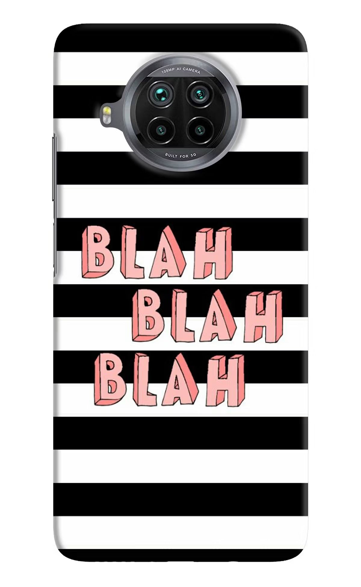 Blah Blah Blah Mi 10i Hard Case Back Cover by Casekaro