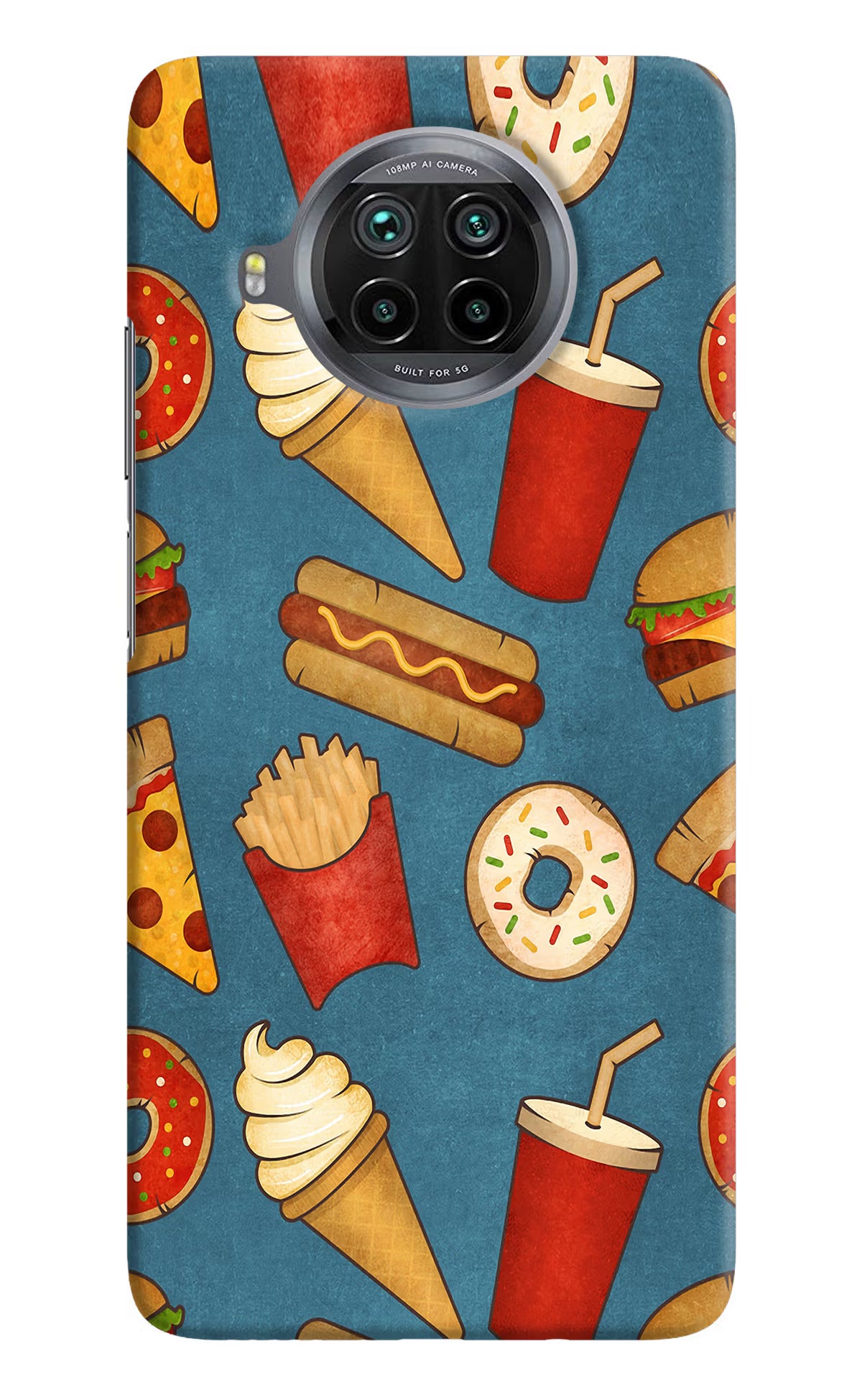 Foodie Mi 10i Hard Case Back Cover by Casekaro