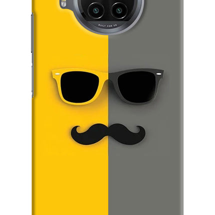Sunglasses with Mustache Mi 10i Hard Case Back Cover by Casekaro