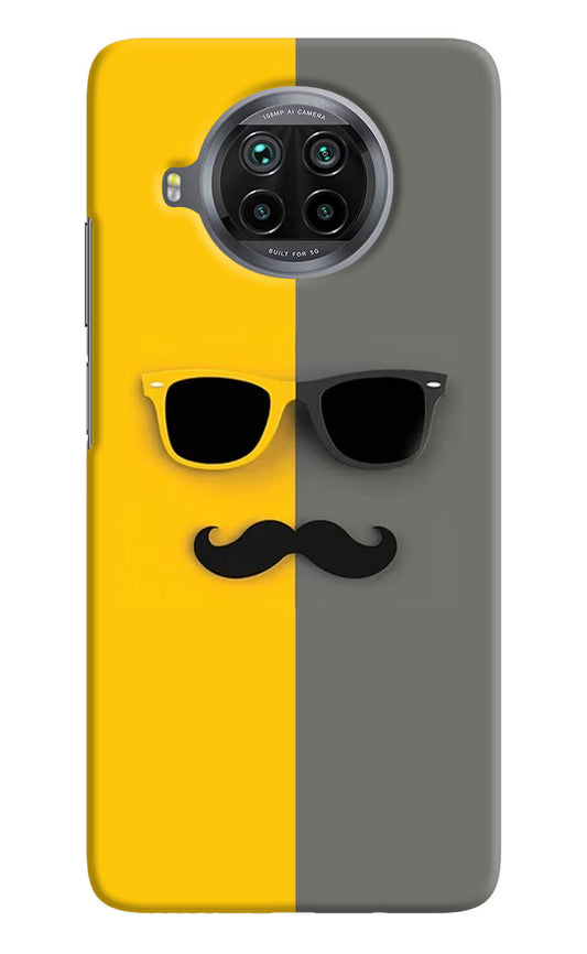 Sunglasses with Mustache Mi 10i Hard Case Back Cover by Casekaro