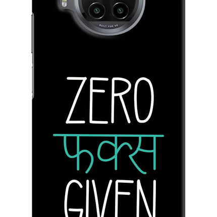 Zero Fucks Given Mi 10i Hard Case Back Cover by Casekaro