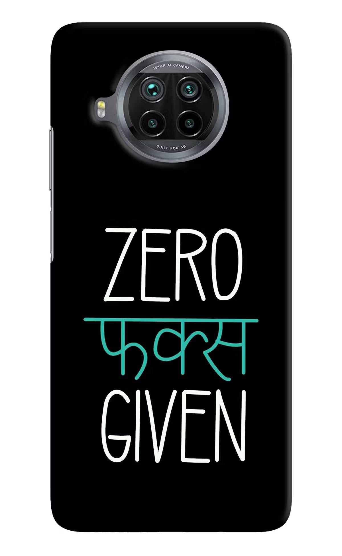 Zero Fucks Given Mi 10i Hard Case Back Cover by Casekaro