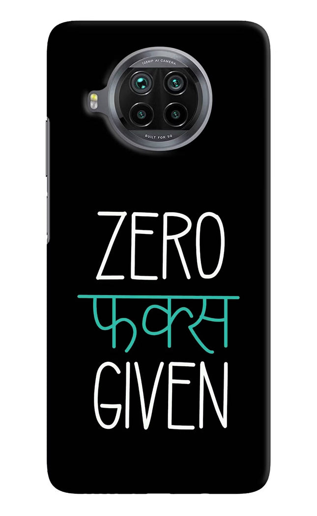 Zero Fucks Given Mi 10i Hard Case Back Cover by Casekaro
