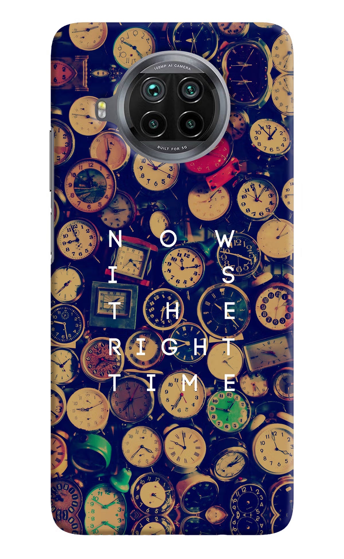Now is the Right Time Quote Mi 10i Hard Case Back Cover by Casekaro