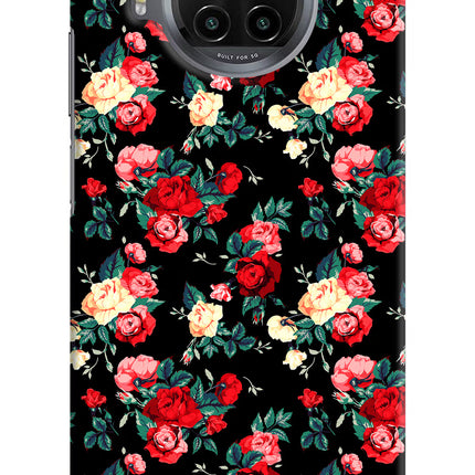 Rose Pattern Mi 10i Hard Case Back Cover by Casekaro