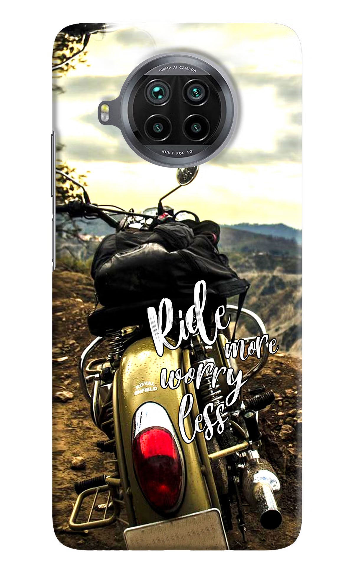 Ride More Worry Less Mi 10i Hard Case Back Cover by Casekaro