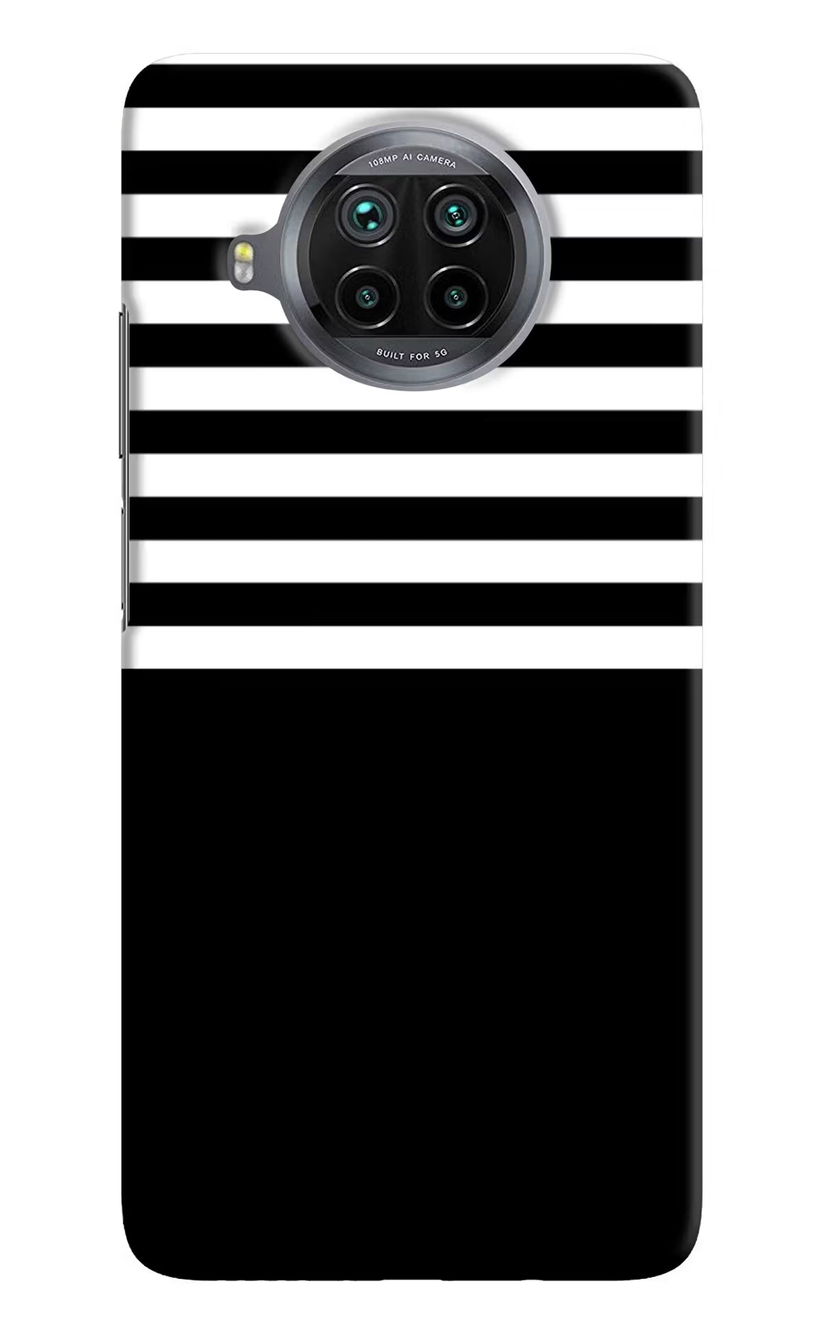 Black and White Print Mi 10i Hard Case Back Cover by Casekaro