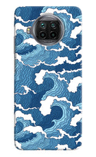 Blue Waves Mi 10i Hard Case Back Cover by Casekaro