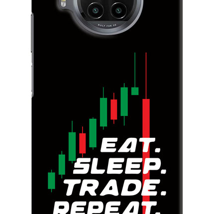 Eat Sleep Trade Repeat Mi 10i Hard Case Back Cover by Casekaro