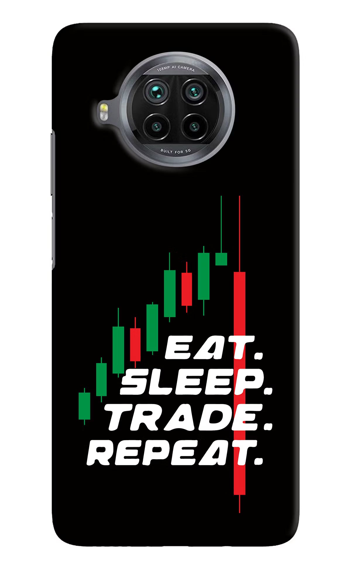 Eat Sleep Trade Repeat Mi 10i Hard Case Back Cover by Casekaro