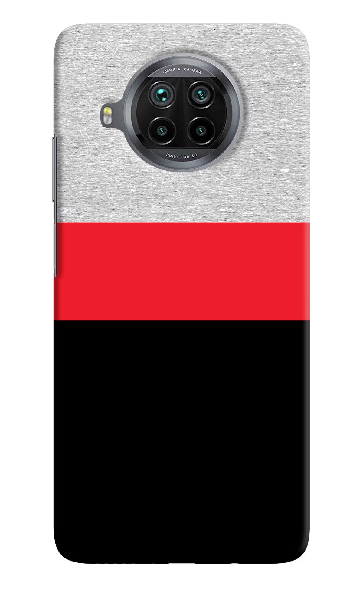 Tri Color Pattern Mi 10i Hard Case Back Cover by Casekaro