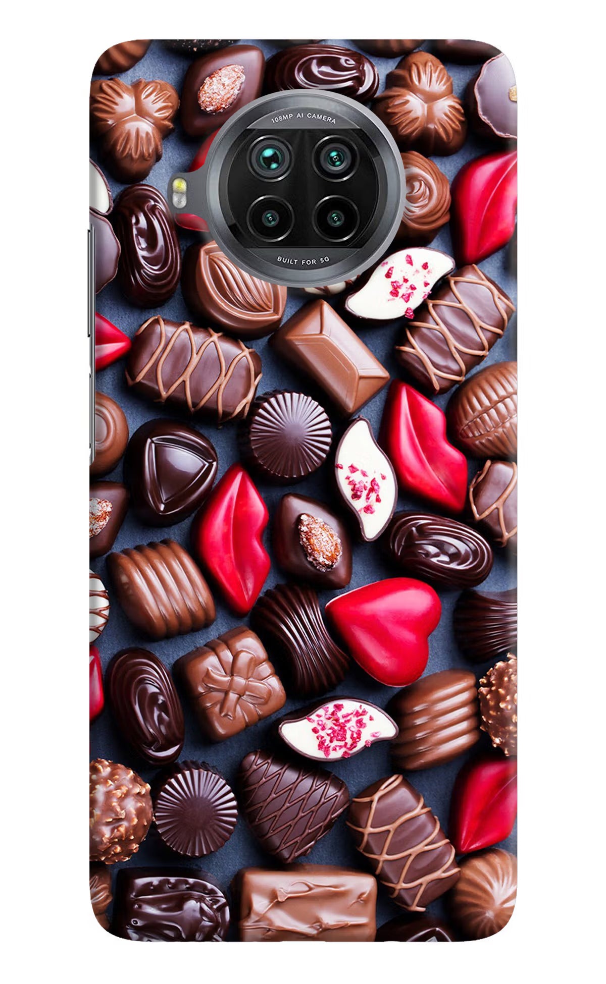 Chocolates Mi 10i Hard Case Back Cover by Casekaro
