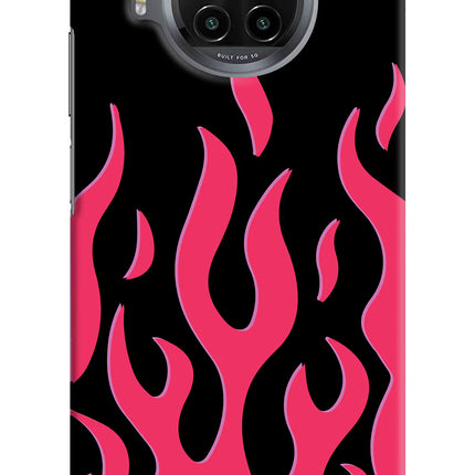 Fire Flames Mi 10i Hard Case Back Cover by Casekaro