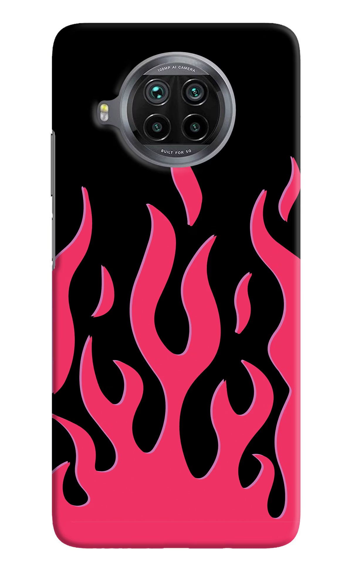 Fire Flames Mi 10i Hard Case Back Cover by Casekaro