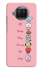 BTS names Mi 10i Hard Case Back Cover by Casekaro