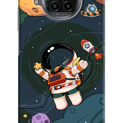 Cartoon Astronaut Mi 10i Hard Case Back Cover by Casekaro