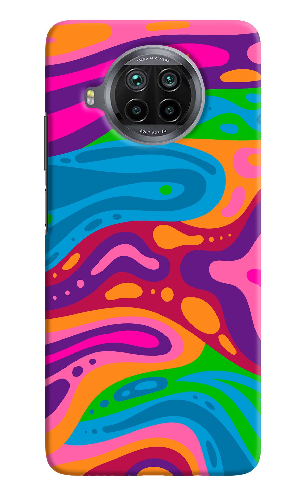 Trippy Pattern Mi 10i Hard Case Back Cover by Casekaro