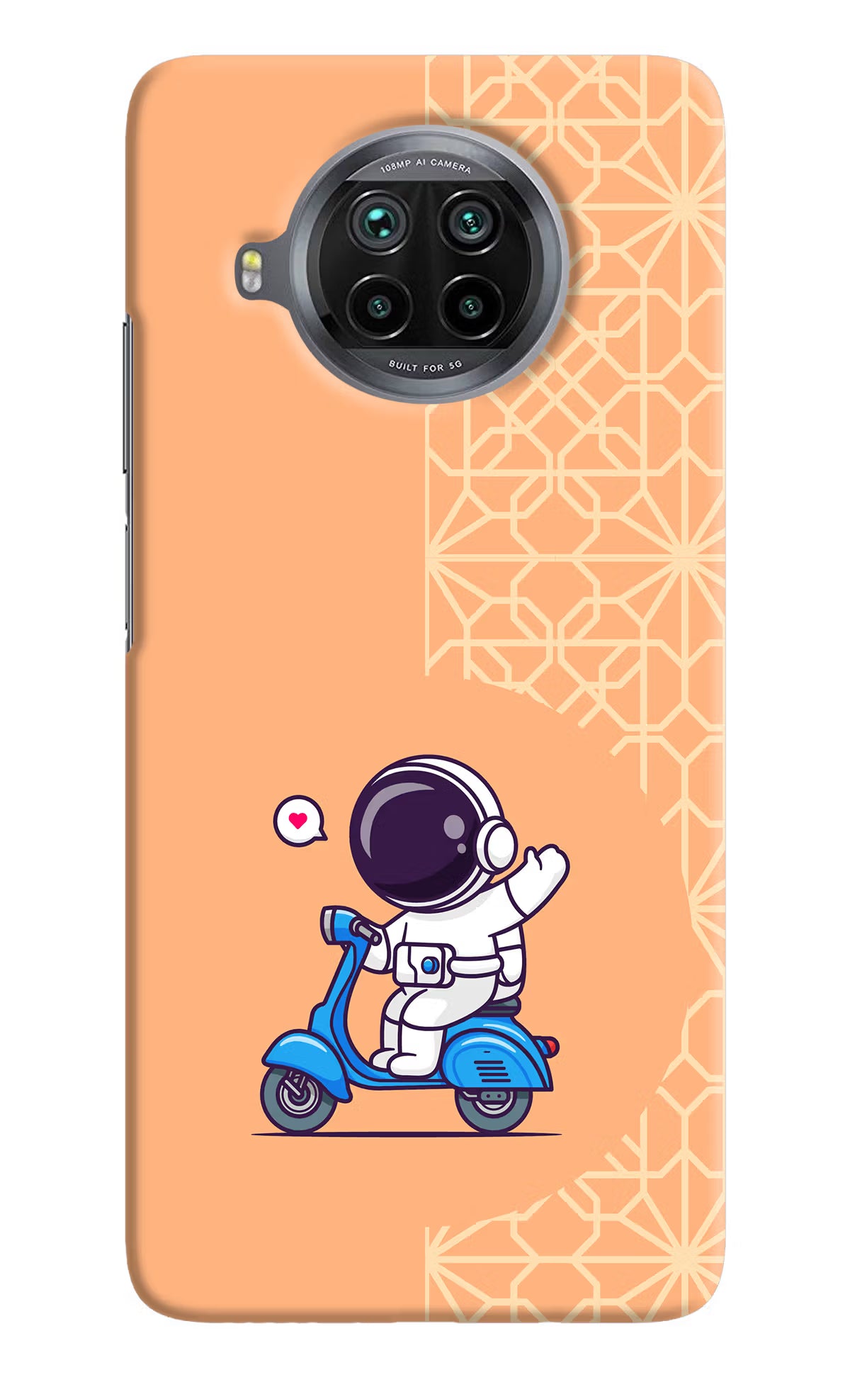 Cute Astronaut Riding Mi 10i Hard Case Back Cover by Casekaro