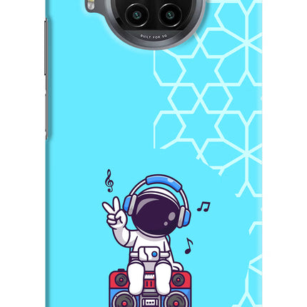 Cute Astronaut Chilling Mi 10i Hard Case Back Cover by Casekaro