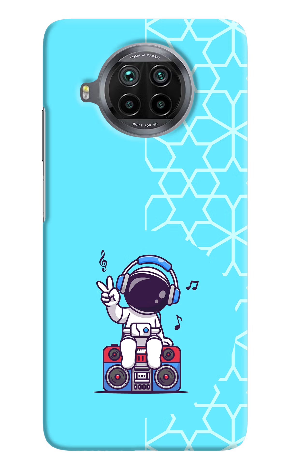 Cute Astronaut Chilling Mi 10i Hard Case Back Cover by Casekaro