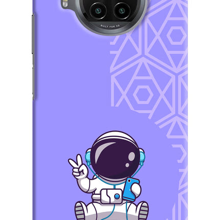 Cute Astronaut Chilling Mi 10i Hard Case Back Cover by Casekaro