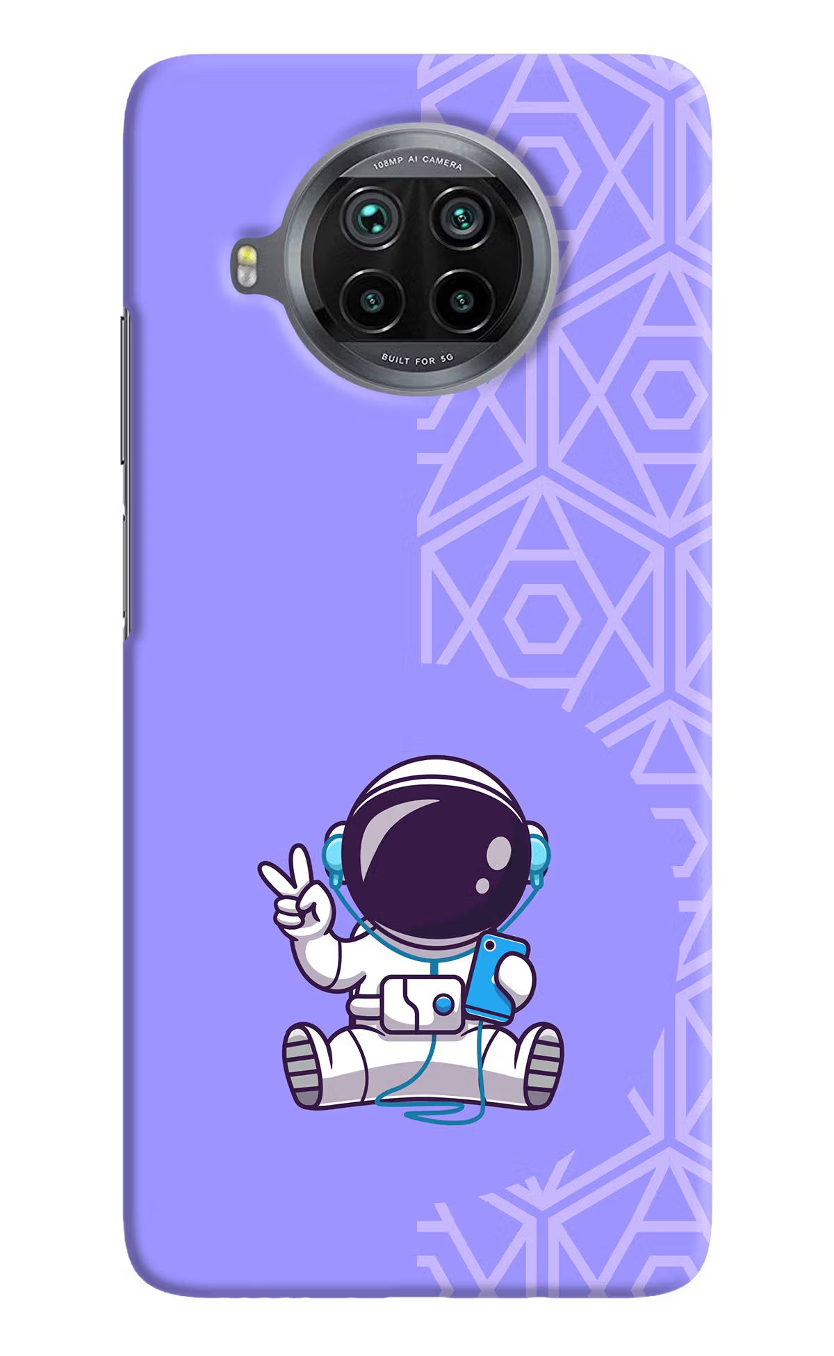 Cute Astronaut Chilling Mi 10i Hard Case Back Cover by Casekaro