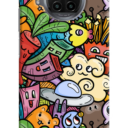 Veggie Doodle Mi 10i Hard Case Back Cover by Casekaro