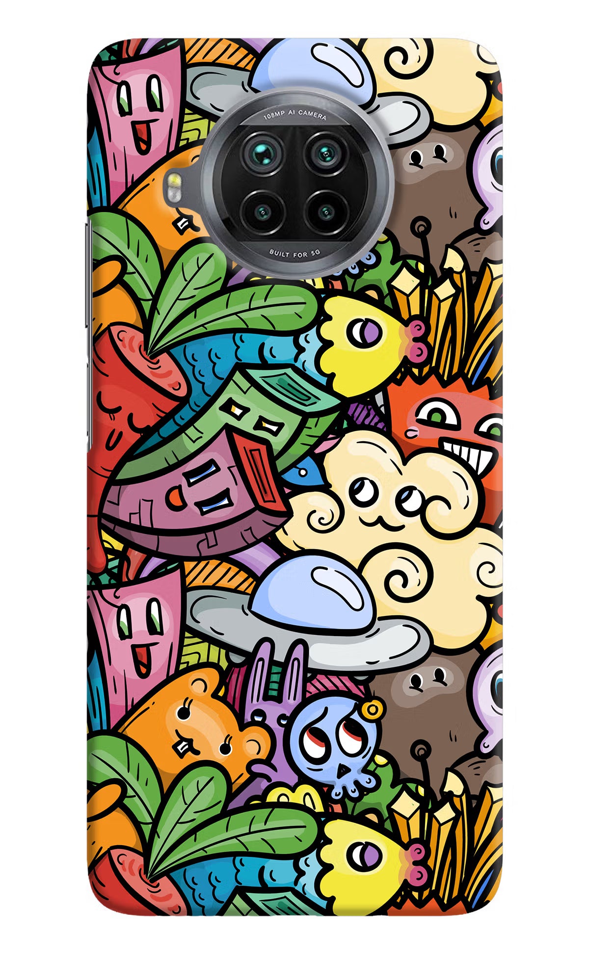 Veggie Doodle Mi 10i Hard Case Back Cover by Casekaro