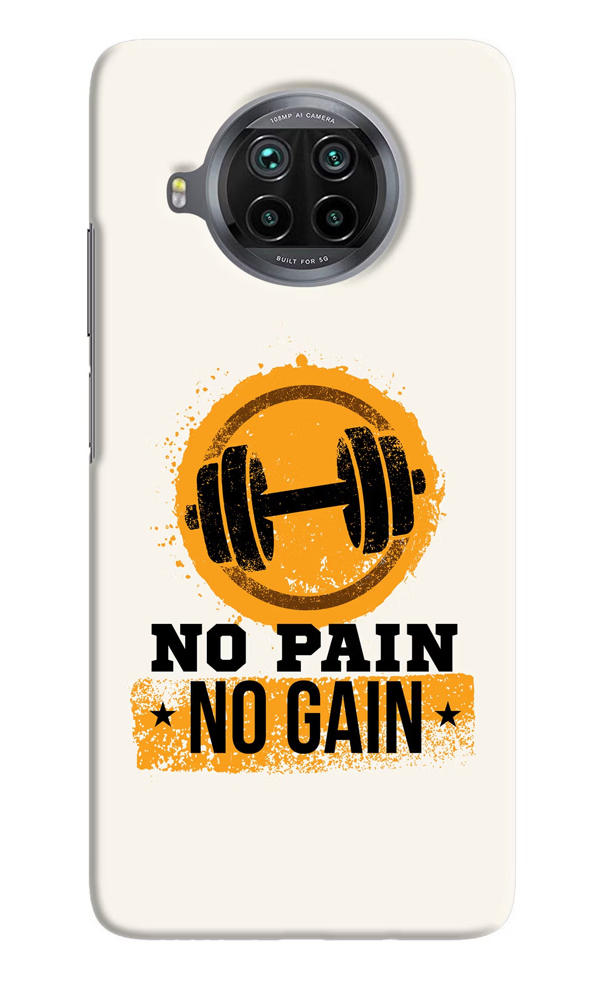 No Pain No Gain Mi 10i Hard Case Back Cover by Casekaro