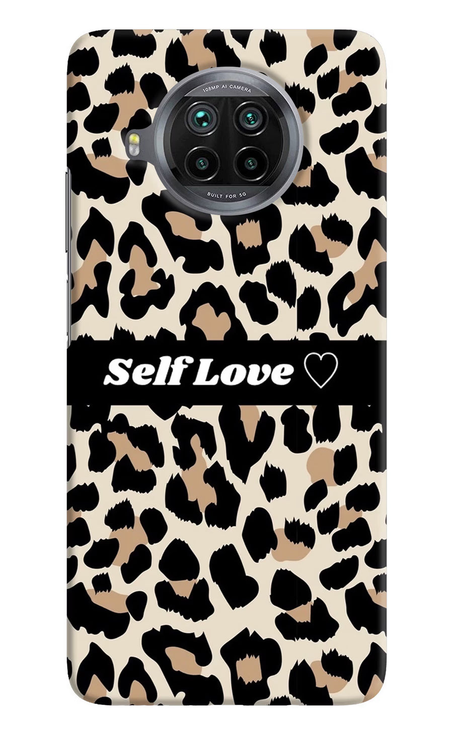 Leopard Print Self Love Mi 10i Back Cover, Hard case
