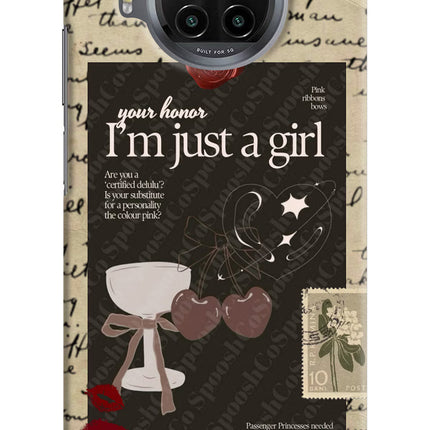 I am just a girl Mi 10i Hard Case Back Cover by Casekaro