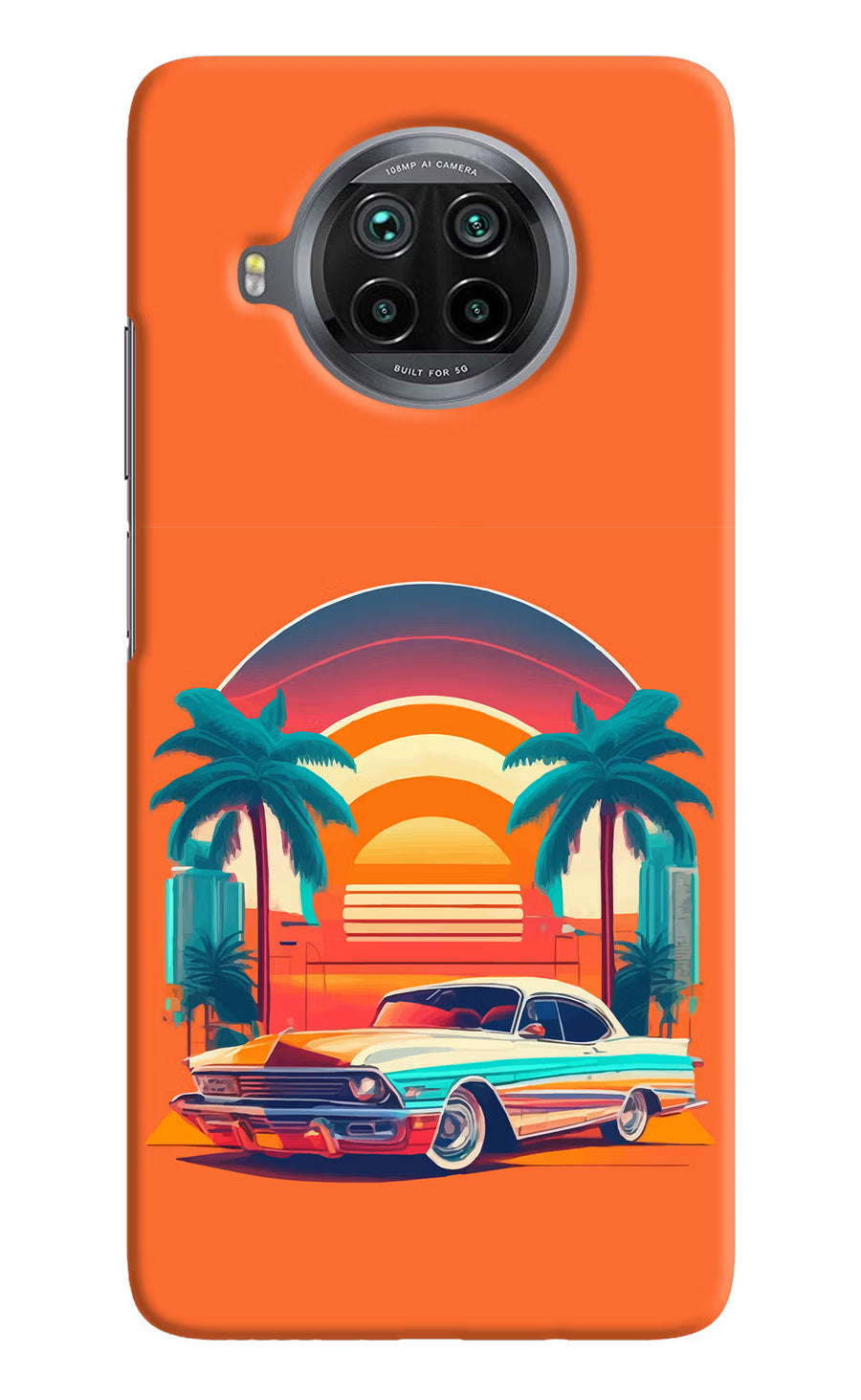 Palm Drive 80s Mi 10i Back Cover, Hard case