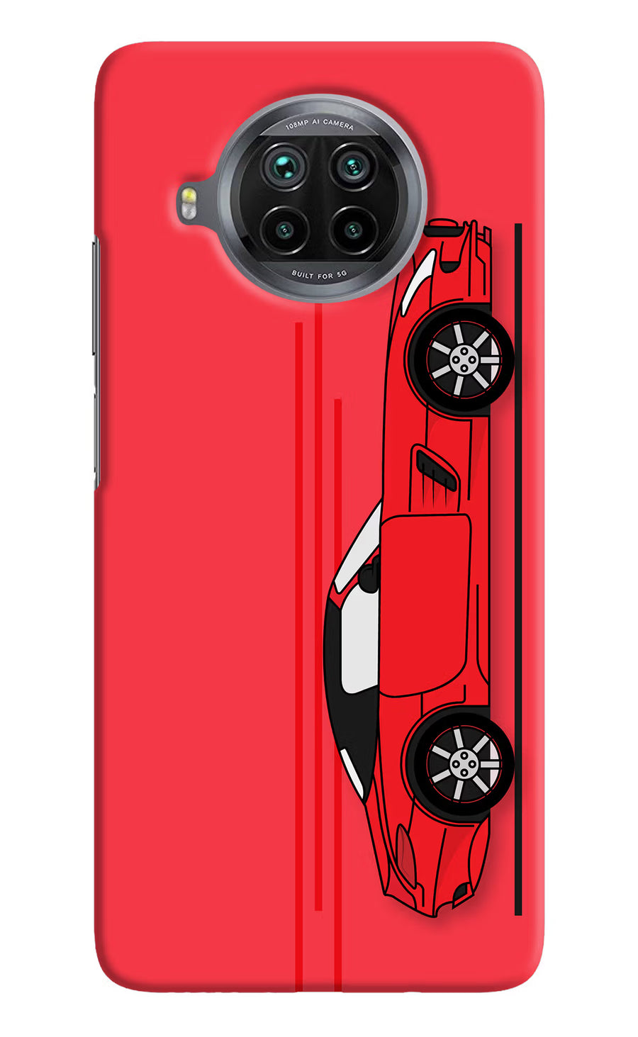 Red Velocity Mi 10i Back Cover, Hard case