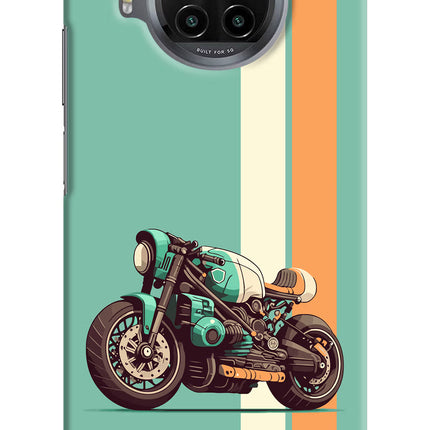 Striped Moto Drift Mi 10i Hard Case Back Cover by Casekaro