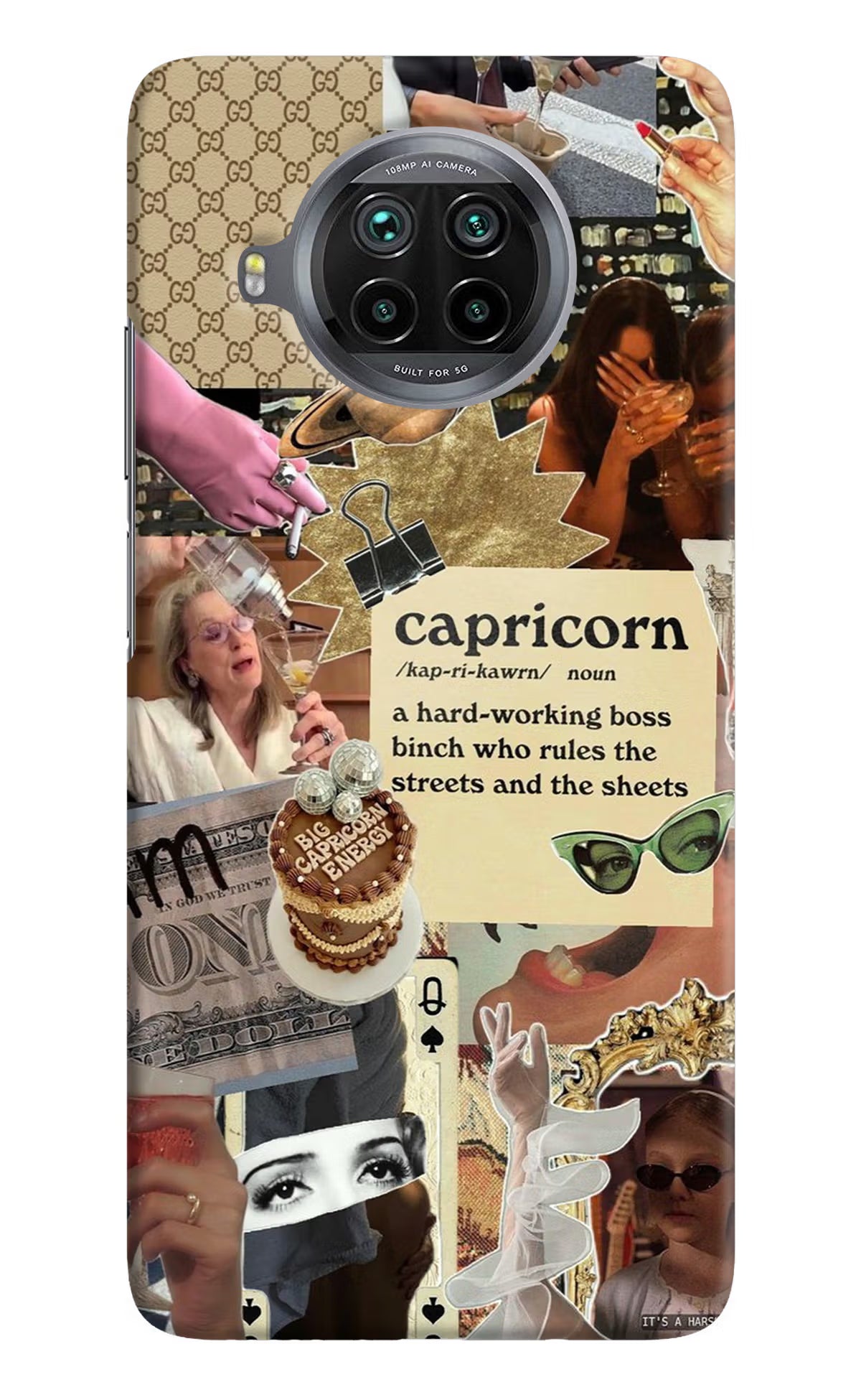 Capricorn Zodiac Mi 10i Hard Case Back Cover by Casekaro