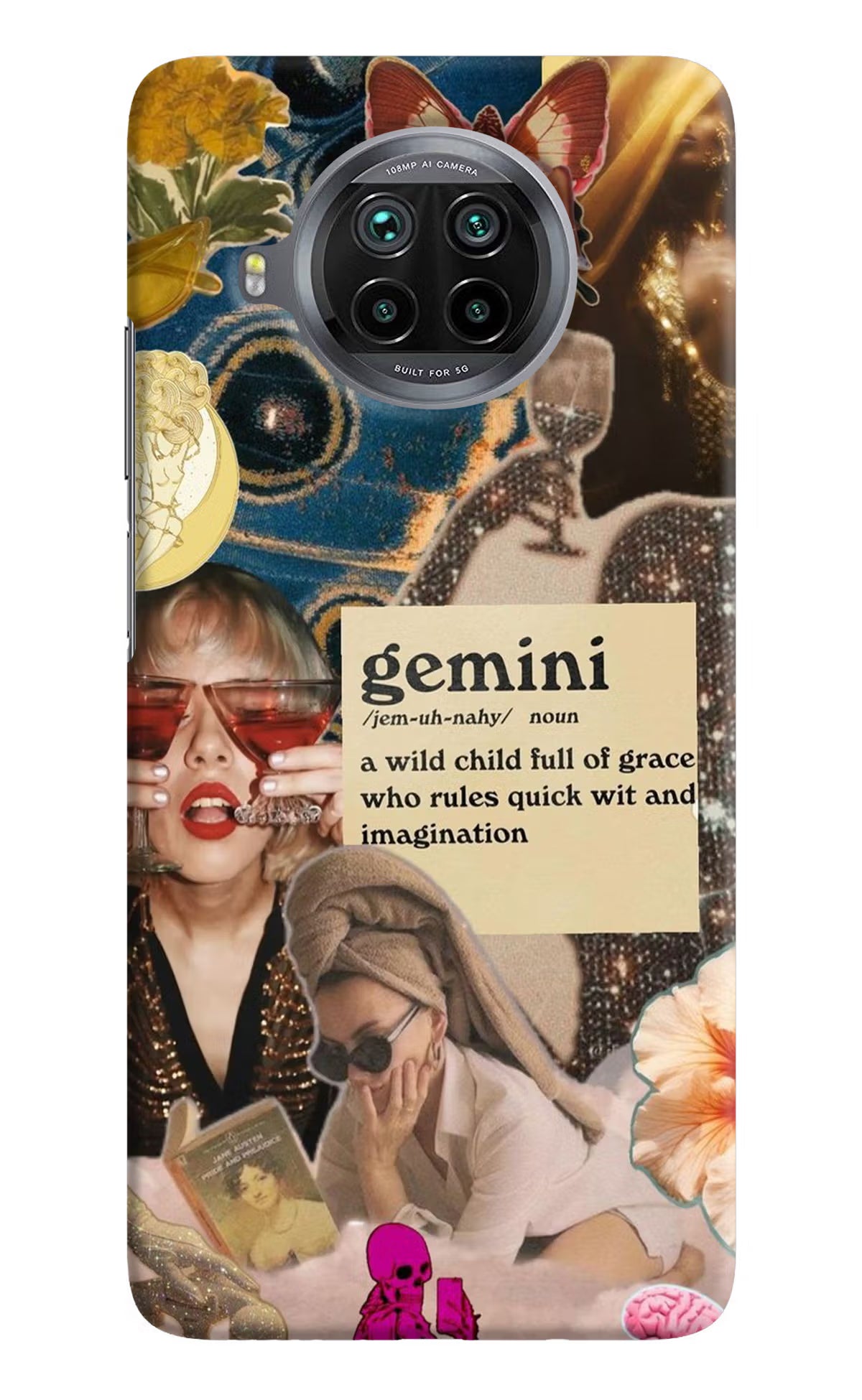 Gemini Zodiac Mi 10i Hard Case Back Cover by Casekaro