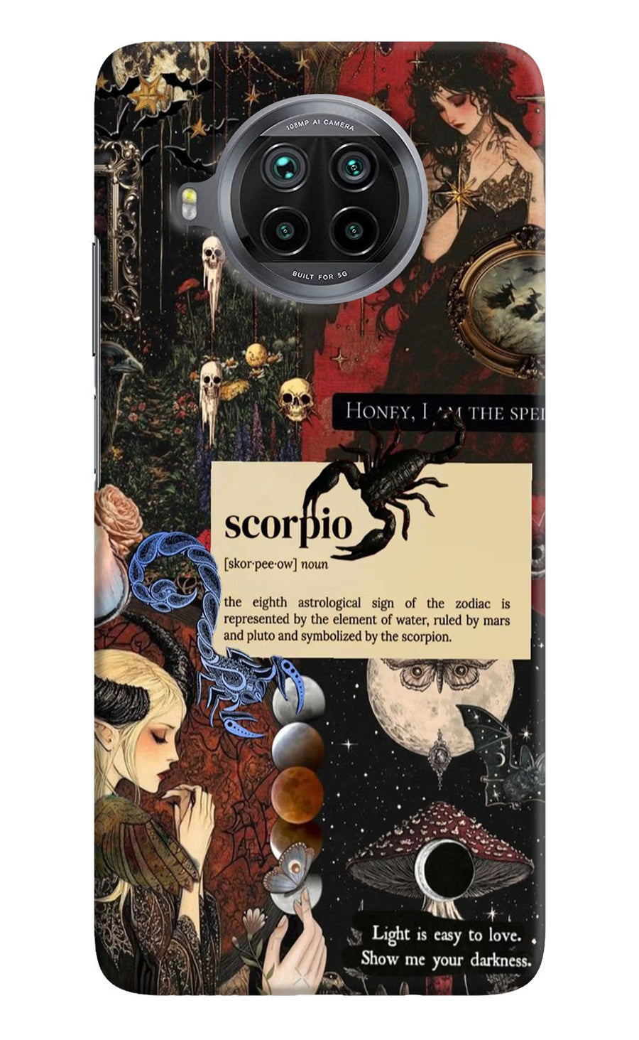 Scorpio Zodiac Mi 10i Back Cover, Hard case
