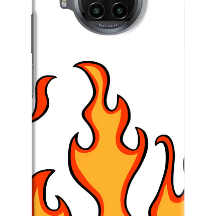 Fired Up – White Mi 10i Hard Case Back Cover by Casekaro