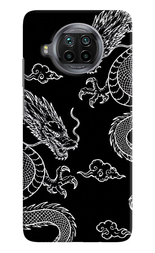 Twin Dragons Mi 10i Hard Case Back Cover by Casekaro